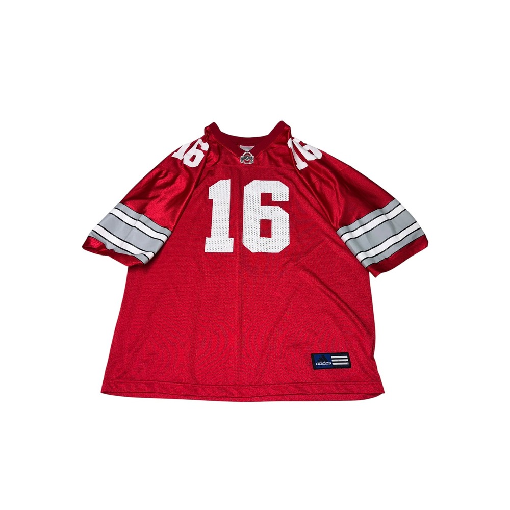 Vintage Adidas Ohio State Buckeyes Dazzele Jersey Red #16 Youth XL NCAA Football
